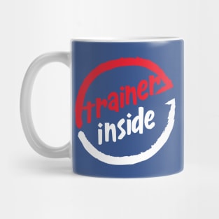 Trainer inside-90s trainer cartoon parody Mug